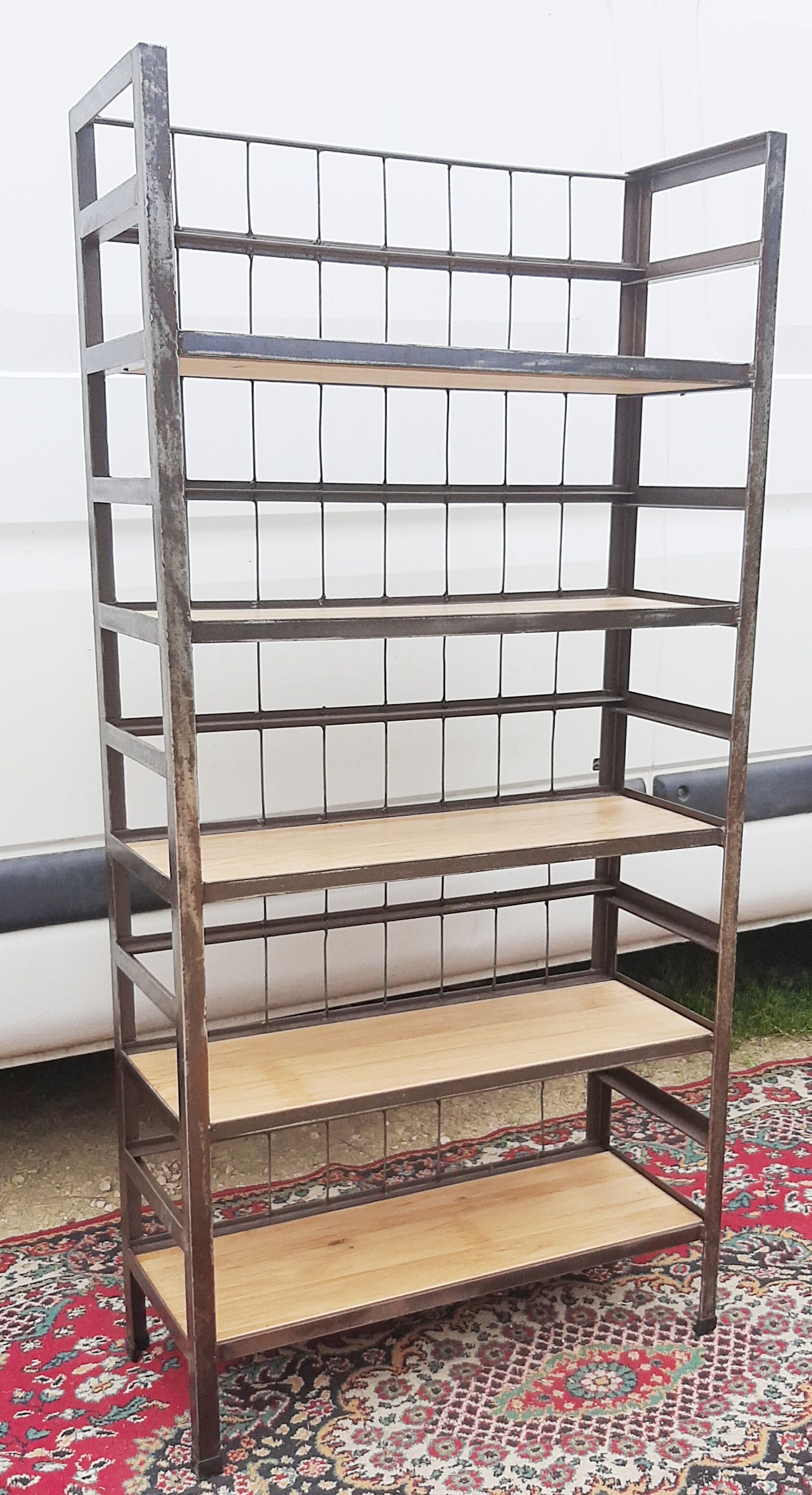 Etagère industriel acier et bois