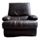Fauteuil en cuir marron