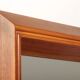 Italian walnut wood square mirror – elegant 1970s design