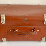 Small old brown suitcase