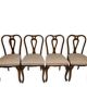 4 chaises de salle à manger en noyer, années 1950.