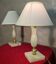 pair of onyx marble lamps, bedside, table, 1960s-70s, new electrical fittings 30x20