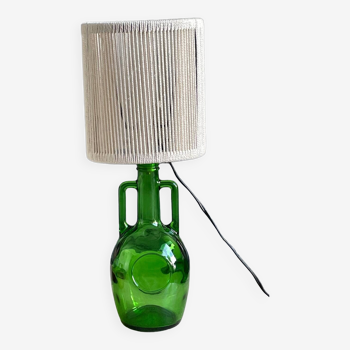 Bottle lamp with handles