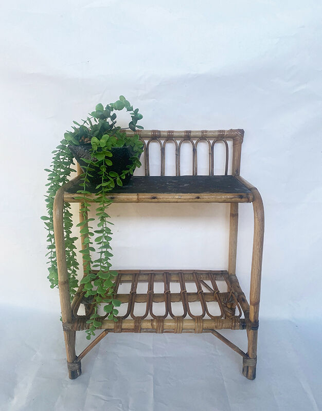 Rattan shelves