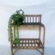Rattan shelves