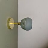 Vintage tuliepe wall light in blue and gold granite glass