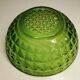 Plat en verre vert XXème siècle vintage