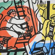 Fernand leger : les constructeurs, lithographie signée