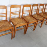 6 seated beech chairs mulched