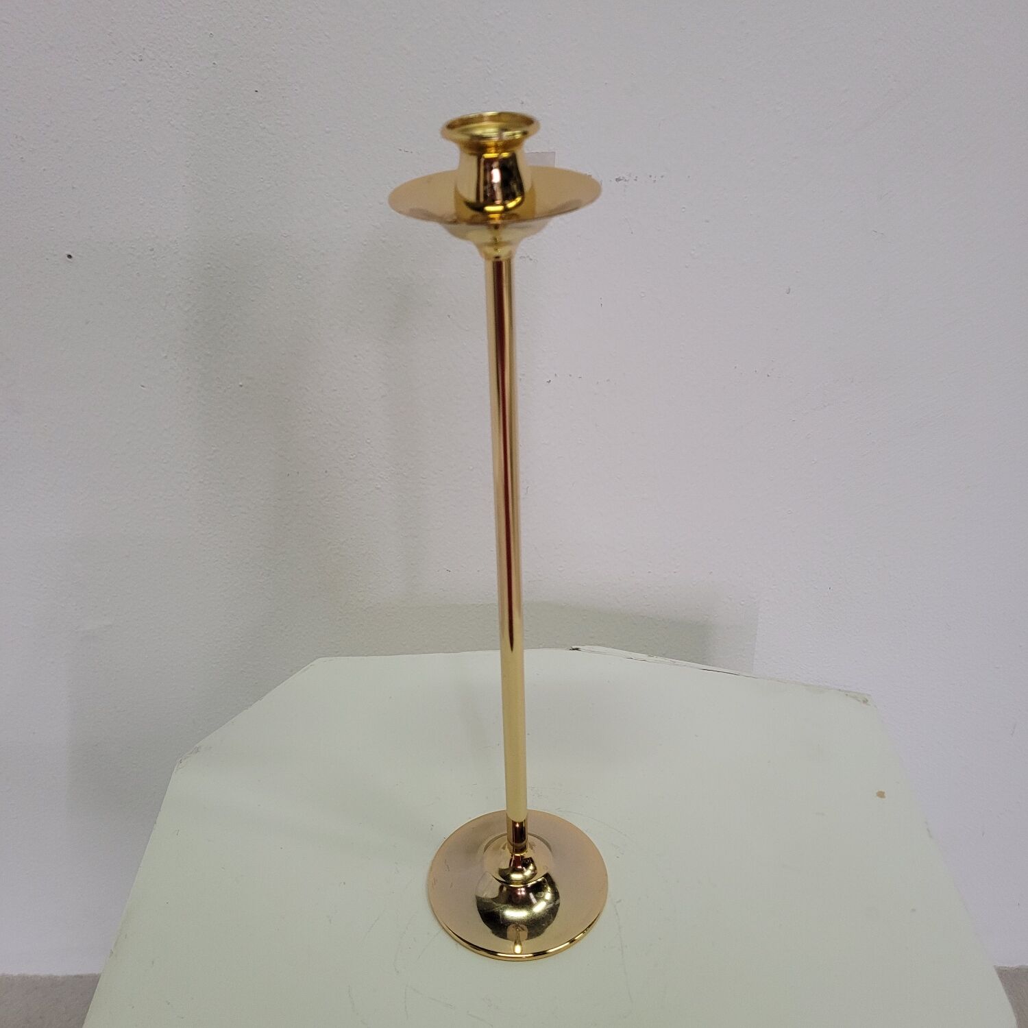 Large vintage brass candle holder from the 60s