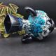 Vallauris vintage iridescent blue fat lava vase?