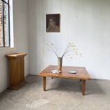 1940s inlaid oak coffee table