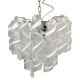 Transparent and white “ricci” murano glass chandelier d50