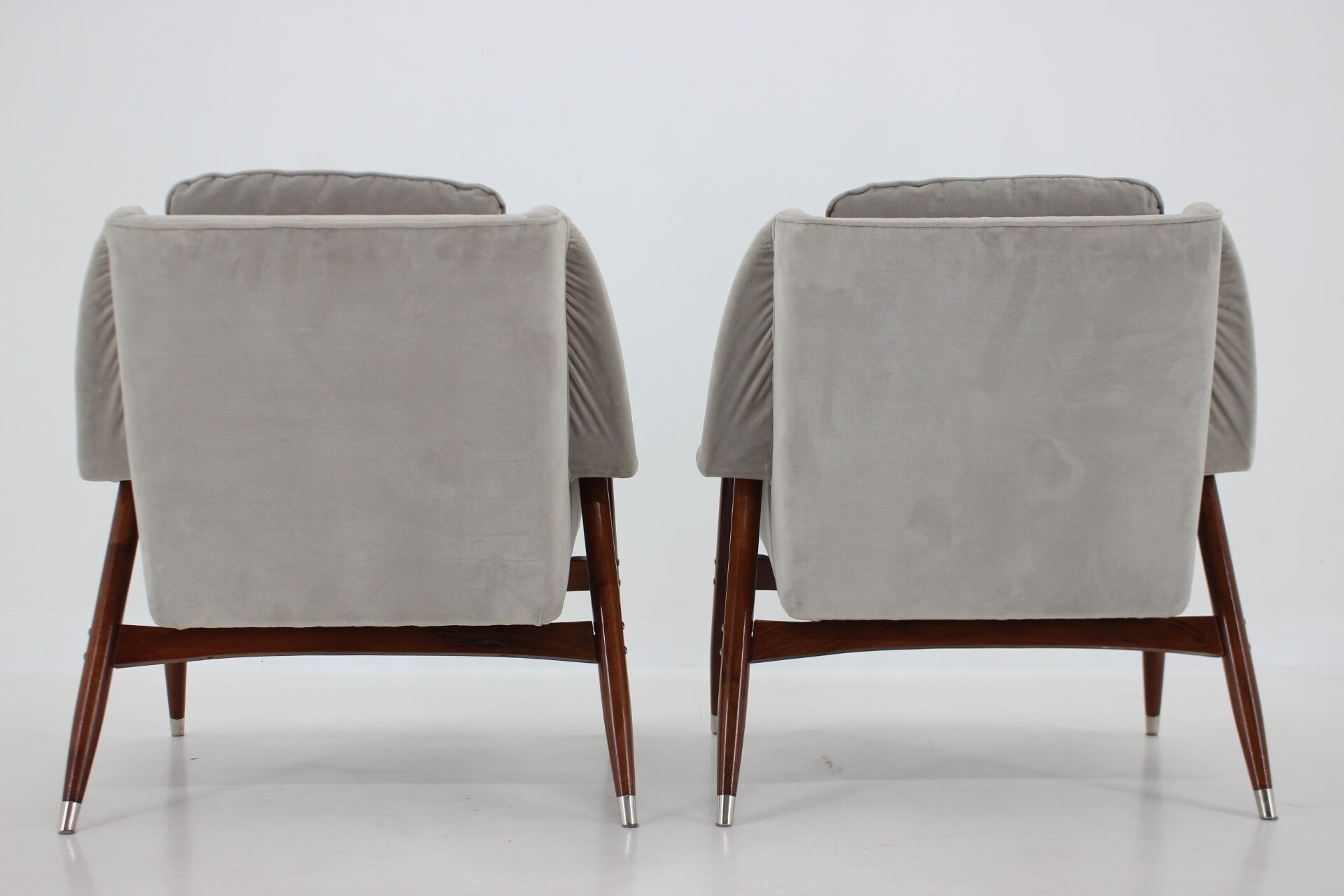 1980s pair of italian refurbished armchairs