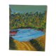 Tableau huile sur toile paysage vintage