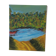 Tableau huile sur toile paysage vintage