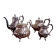 Victor Saglier - Tea & coffee service - Art Nouveau - corrugated silver metal
