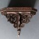Small old wall console in carved wood, master harness, 19th century