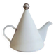Vintage Conical Teapot Memphis Design Porcelain and Plastic