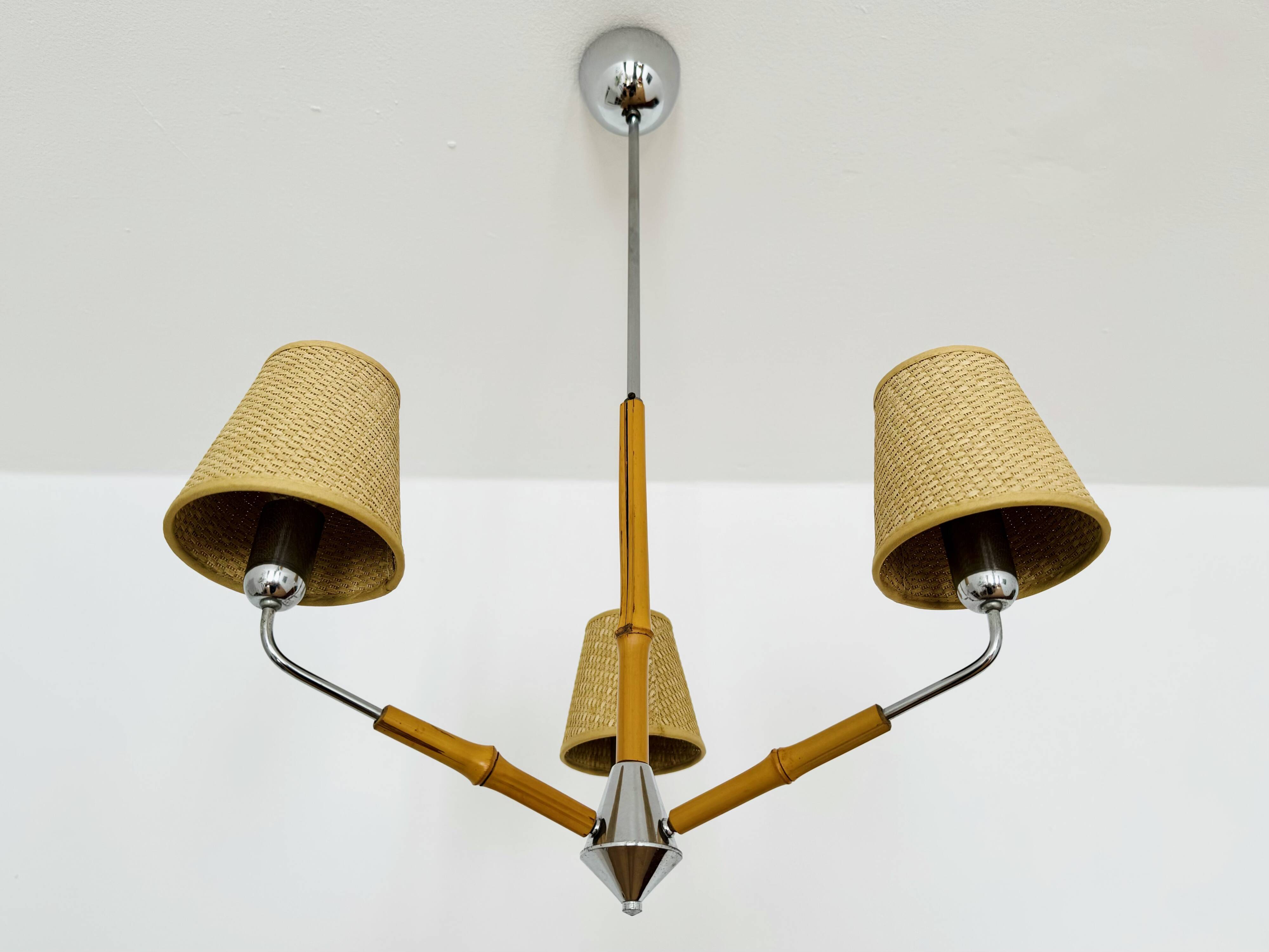 Bamboo Chandelier by Rupert Nikoll