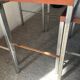 Trio of teak and chrome metal nesting tables from the 60s-70s