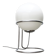 Lampe boule sur pied en verre et chrome Space Age
