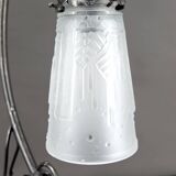 Wrought Iron Lamp, "Vine", Muller Frères Lunéville, Art Deco, c. 1930