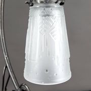 Wrought Iron Lamp, "Vine", Muller Frères Lunéville, Art Deco, c. 1930