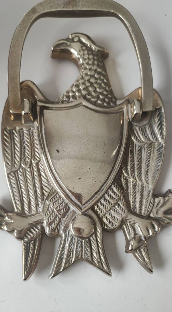 Heurtoir de Porte/Aigle royal Américain. En laiton massif. Dim 15 x 10