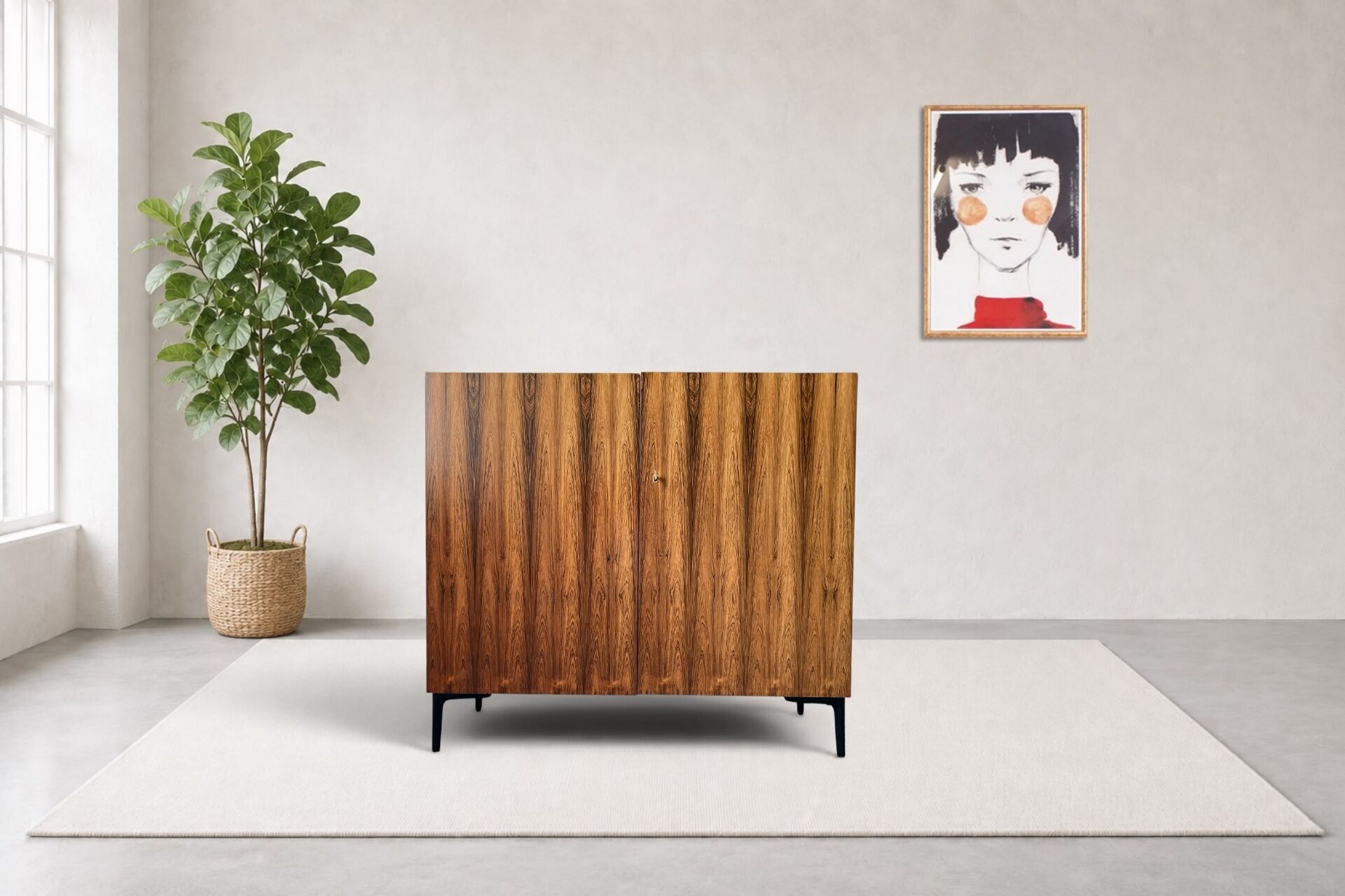 Mid Century Sekretär Magic Box Home Office aus edlem Palisanderholz