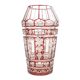 Biedermeier vase, double-layer crystal, Bohemia, Czech Republic, 19th century