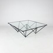 Postmodern Italian Steel and Glass Coffee Table, 1980s
