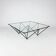Table basse postmoderne italienne en acier et verre, années 1980