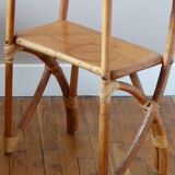 Rattan and bamboo 70's bedside