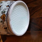 Vase faïencerie Hubert Béquet décor floral anses singes ou chats