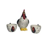 3-piece whimsical hen tea or chocolate set
