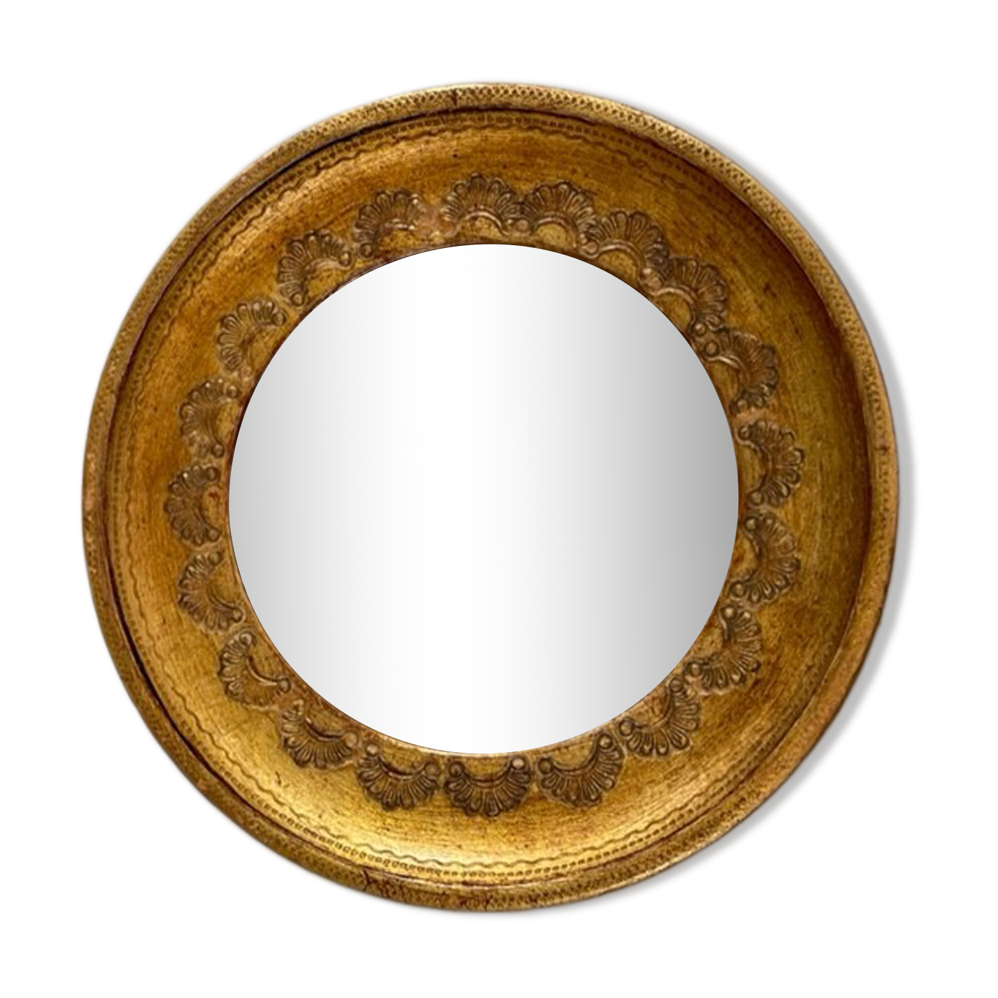 Vintage mirror gilded wood 1950