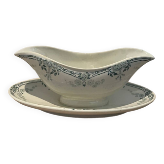 KG Luneville porcelain gravy boat