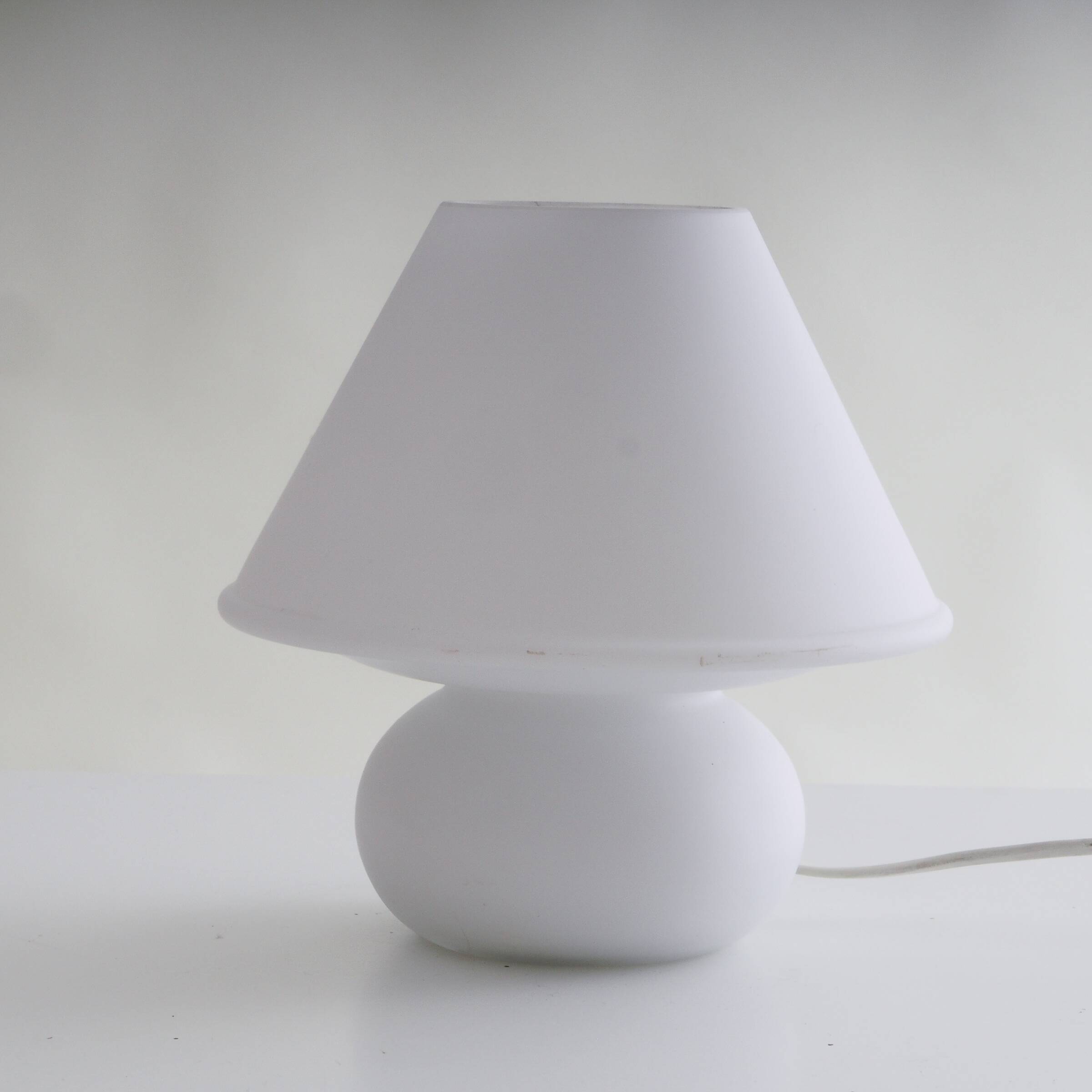 Lampe en verre en forme de champignon Modèle 6249 par Glasshütte Limburg
