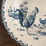 Gien ironstone plates, Roosters model