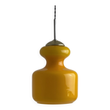 Vintage orange opaline suspension light 1970
