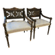 Paire de fauteuils victoriens