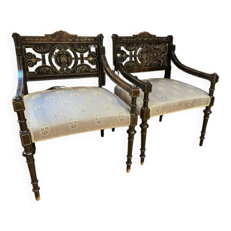 Pair of Victorian armchairs