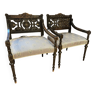 Pair of Victorian armchairs