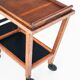 Vintage oak bar cart with removable tray. France 1950s.