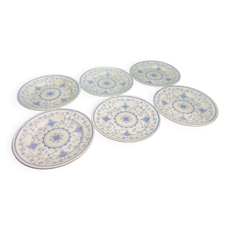 Set of 6 ceramic dinner plates from Gien