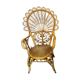 Vintage peacock rattan chair
