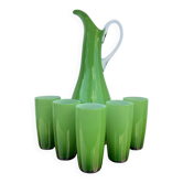 Service of orangeade glass Murano 1960s