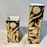 Ensemble de 5 vases cobalt