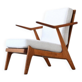 Fauteuil lounge H. Brockmann Petersen en chêne Komfort Danemark 1960